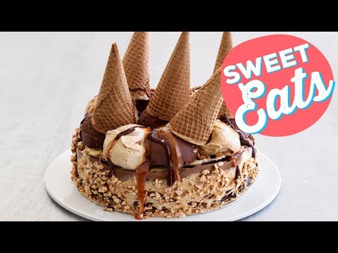 how-to-make-a-caramel-ice-cream-cone-cake-|-food-network