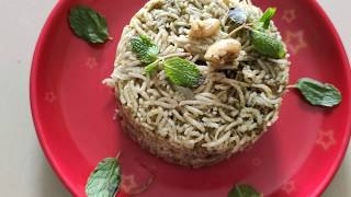 Pudina Rice in Tamil,Pudina Sadam,Mint Rice in Tamil,Variety Rice Recipes in tamil,