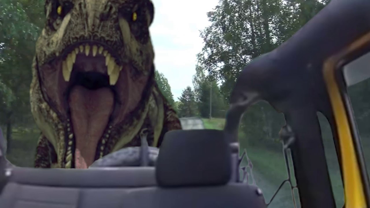 Dinosaur Chase Zoom Virtual Background on Make a GIF