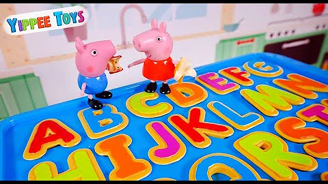 Fun and Educational Cookie Letter Toy Video with Peppa Pig!