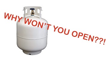 How to fix a stuck valve handle on a propane tank