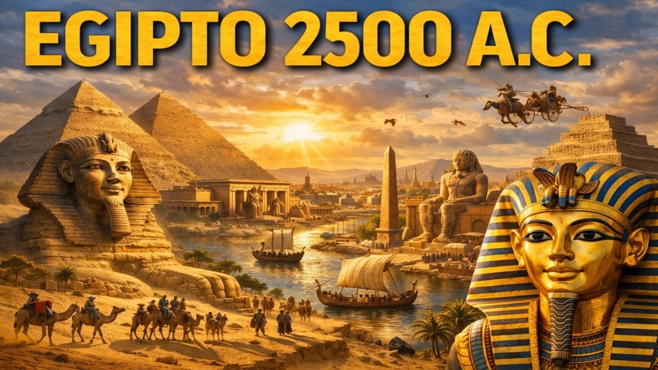 Así era EGIPTO en el año 2500 a.C.: La CONSTRUCCIÓN de las PIRÁMIDES (IA)