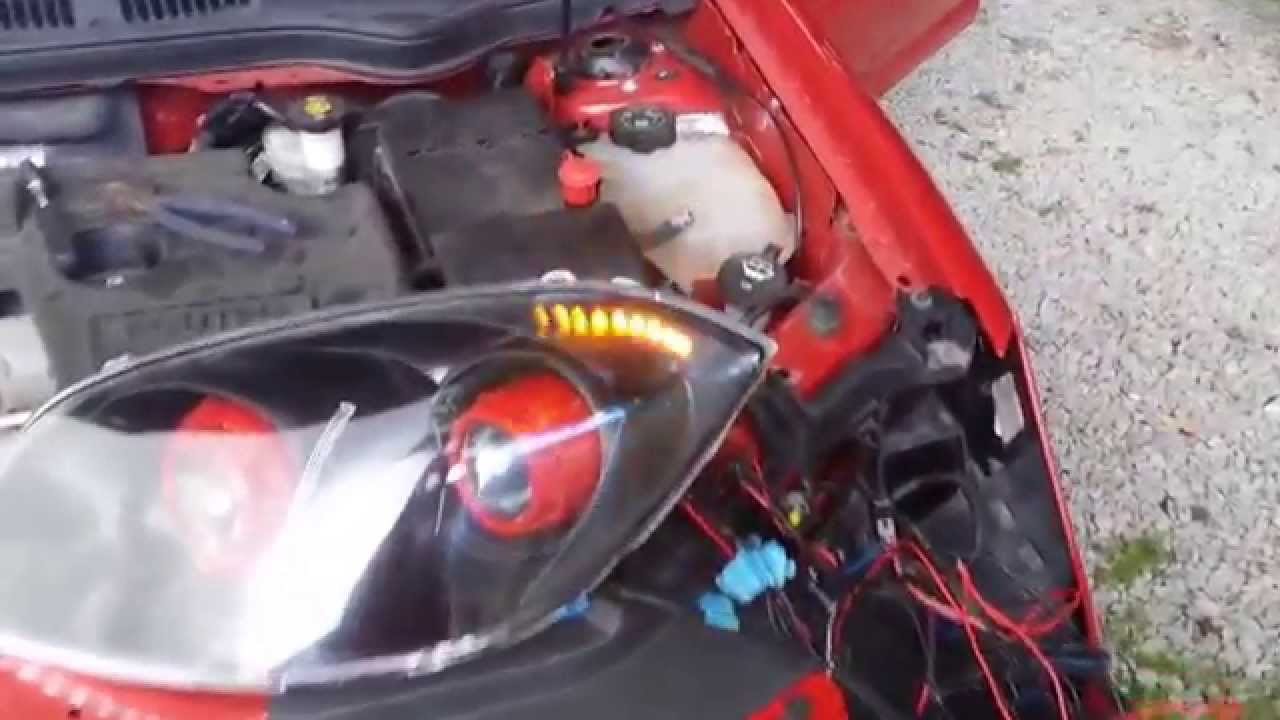 Pontiac G5 Sequential turn signal retrofit headlights YouTube