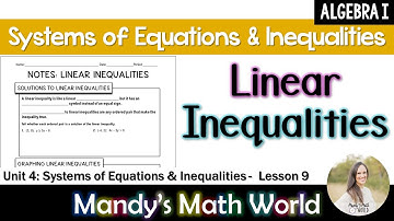 Linear Inequalities