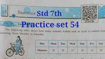 Practice set 54 class 7th maths | Statistics
