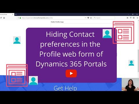 Hiding Contact Preferences in Dynamics 365 Portals