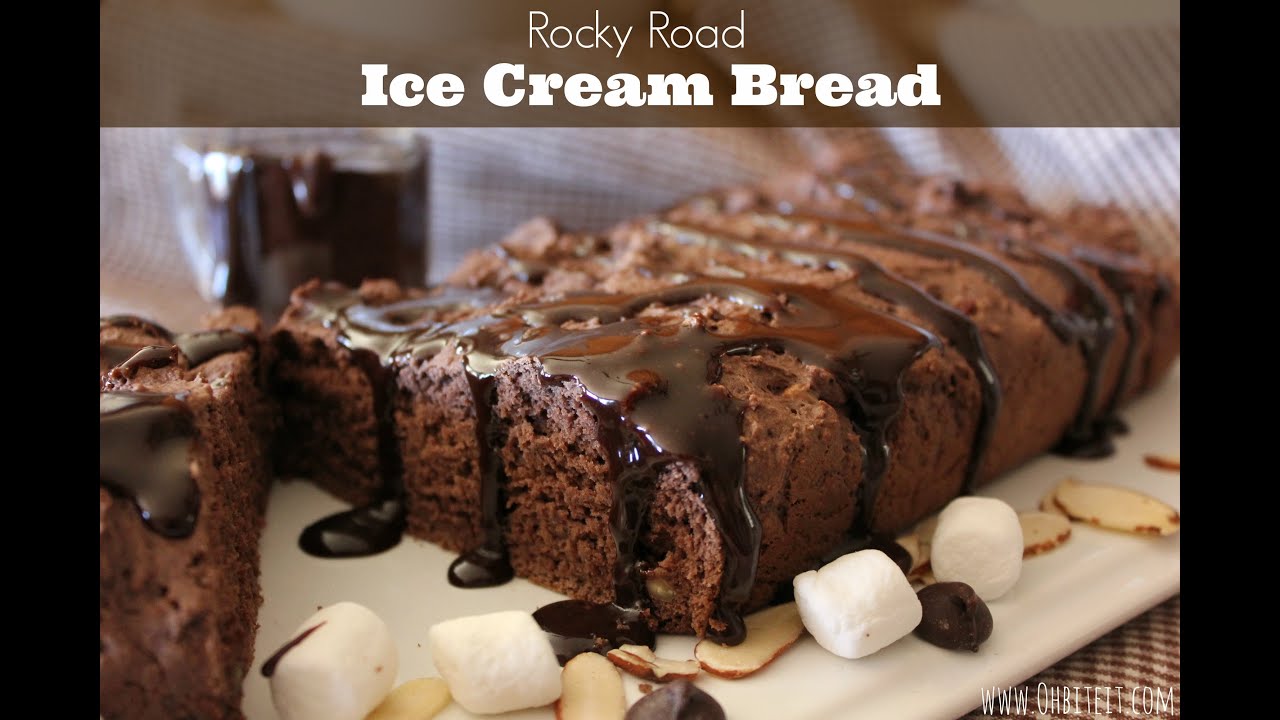 "ROCKY ROAD ICE CREAM BREAD" {TWO INGREDIENTS} - YouTube