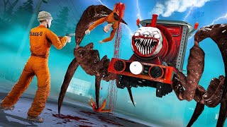 CAZADORES SCP - ¡ESCAPANDO de *Choo-Choo Charles* EL TREN ENDEMONIADO COMO THOMAS.EXE en GMOD!