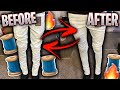 HOW TO SELF-TAPER YOUR JEANS & PANTS 🔥🧵 | MAKING BAGGY JEANS SKINNY DIY