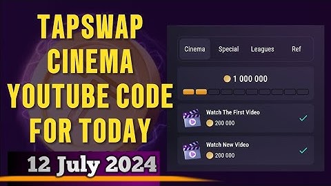 TapSwap Code Daily | TapSwap 12 July Video Code | TapSwap Daily Video Code | Daily Code TapSwap