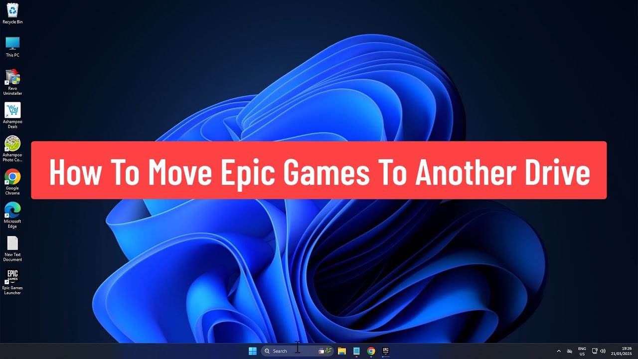 How To Move Epic Games To Another Drive (2025) - YouTube