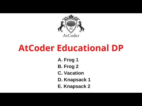 AtCoder Educational DP | A to E (Timestamped)