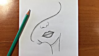 رسم جدا سهل | كيف ترسم بنت بالرصاص وبسهولة جدا كالمحترفين