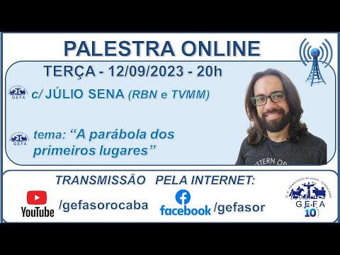 Assista: Palestra Online - c/ JULIO SENA (12/09/2023)