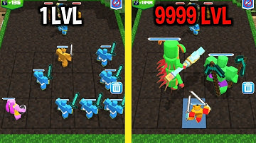 MAX LEVEL in Merge Monster: Craft Runner Game