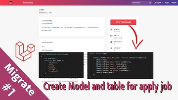 Create a model and table for migrating Apply Job HR Laravel 9 | System Management