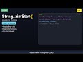 🎓 String.trimStart() - Complete JavaScript Tutorial