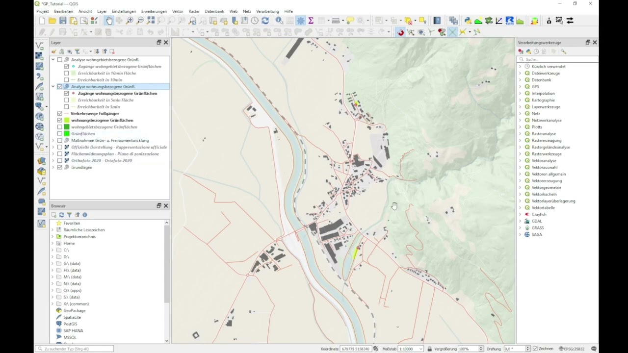 Tutorial Erreichbarkeitsanalyse mit QGIS