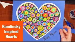 Kandinsky Inspired Hearts Guide