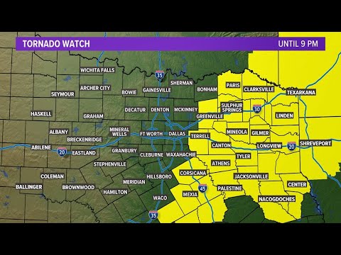 LIVE: Tornado Watch has been issued for parts of North Texas - YouTube
