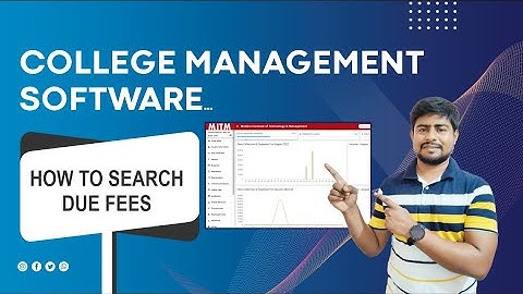 How to Search Due Fees in College Management Software :  Part - C12