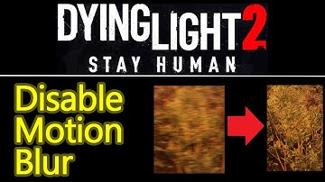 Dying Light 2 motion blur settings, how to turn off motion blur