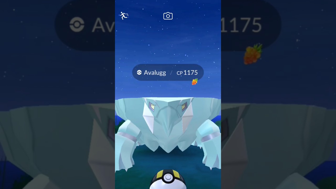Catching A Wild Avalugg In Pokemon Go! 