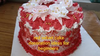 eggless red velvet cake decoration ideas for beginners #red velvet new and unique designs #trending#