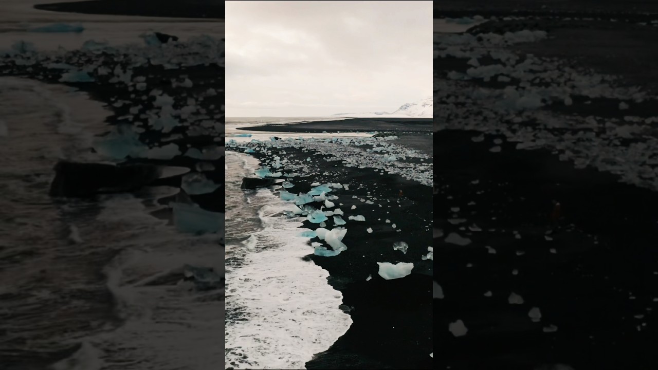 Diamond Beach 🇮🇸 💎 Where Ice Meets Ash 