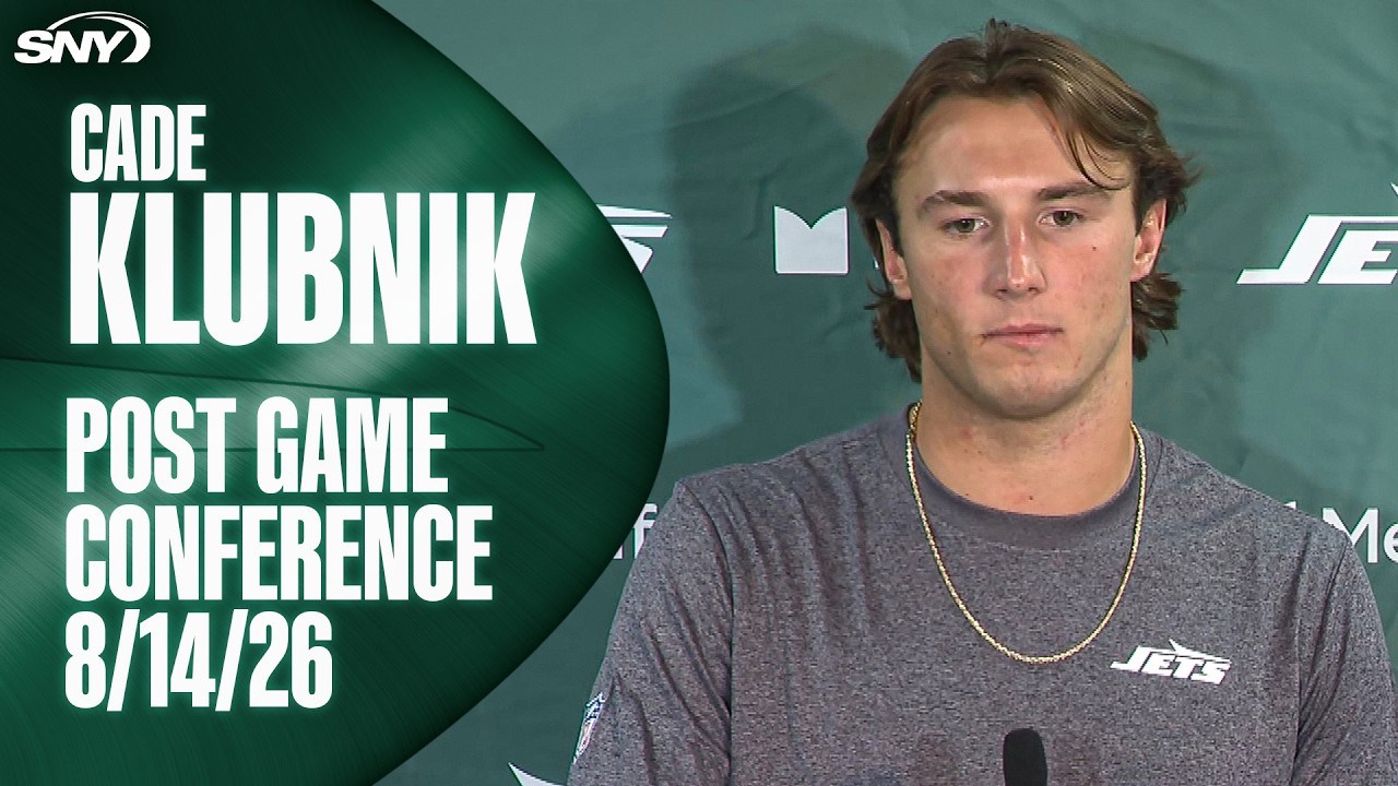 Jets rookie QB Cade Klubnik talks first preseason start, throwing to WR Garrett Wilson