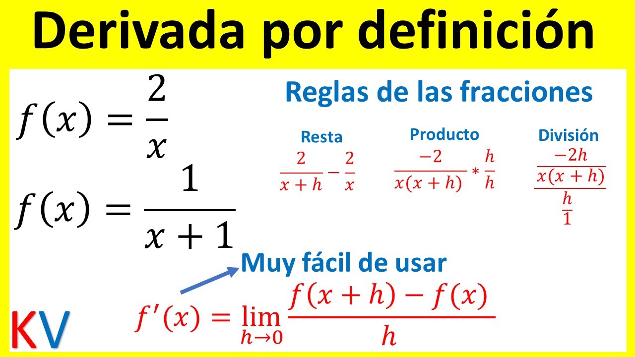 Como Sacar Derivada De Una Fraccion