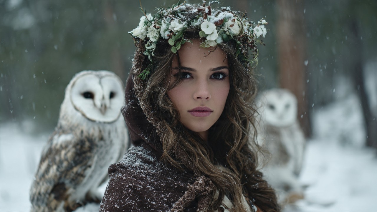 Snowbound Maiden & Owl 🦉 8 Hours of Enchanted Medieval Music for Sleep & Relaxation