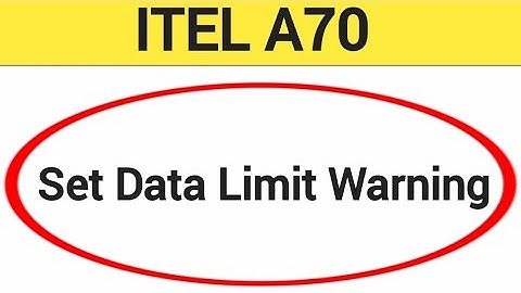 how to set data limit warning,ITEL A70 me data limit kaise set karen