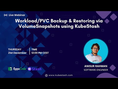 Workload/PVC Backup & Restoring via VolumeSnapshots using KubeStash