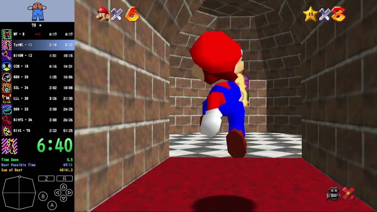 Super Mario 64 - 70 Star Speedrun in 