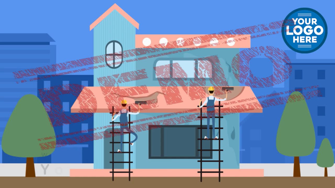 Roofer/Roof Repair Service 2D Animated Promo Video AD - Roof Needs Immediate Repair - UK Voiceover