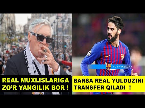 Видео: REALCHILARGA ZO'R YANGILIK BOR, BARSADAN TRANSFERNI DODASI, RONALDO XAMMANI SHOKKA TUSHIRDI VA