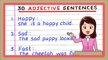 10 Adjective sentences | 20 Adjective sentences | 30 Adjective sentences | in English Grammar