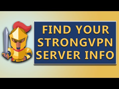 How to find your StrongVPN Server details