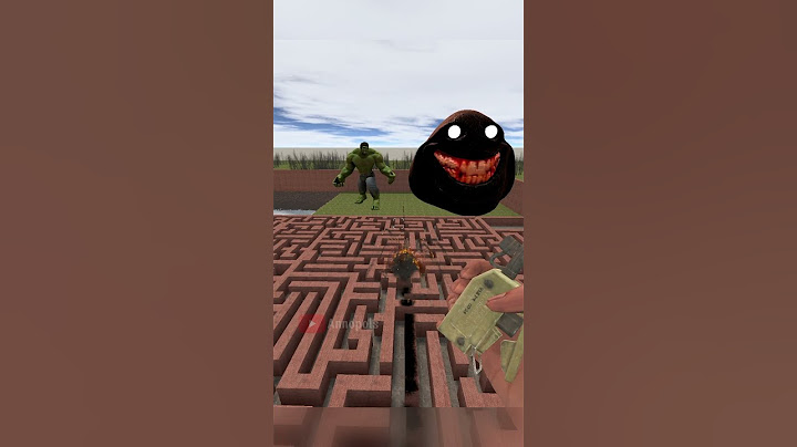 Giant POU vs HULK in maze 😱#shorts #gmod #garrysmod #shortvideo #shortsfeed