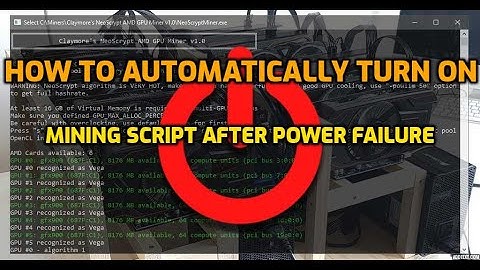 How to automatically start mining script after power Failure / Resume