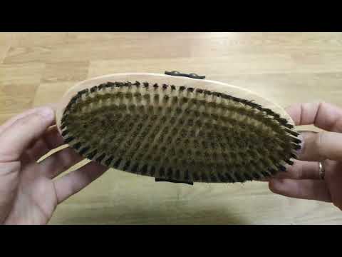 Щітка-чесалка латунна для коней і ВРХ, видео 1