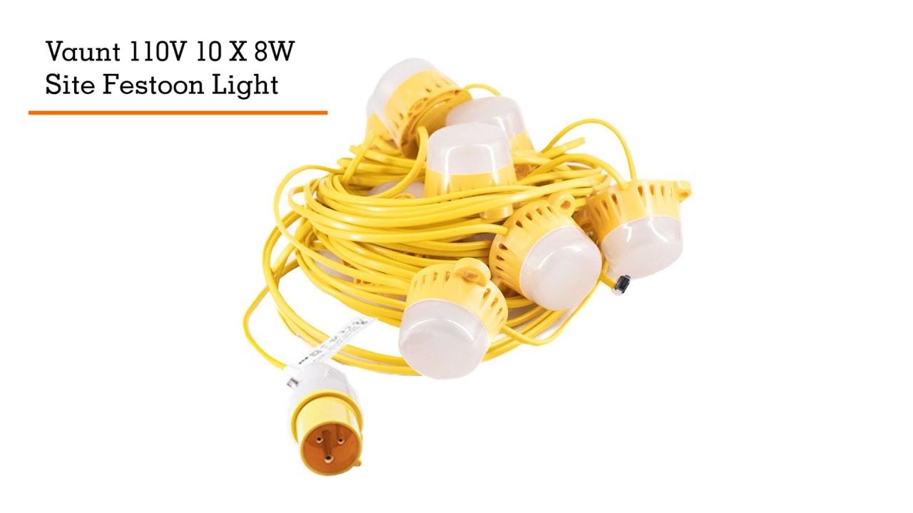 Festoon Site Lights 110V Product Details Vaunt Tools YouTube