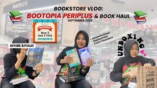 📚bookstore vlog📚 bootopia periplus & book haul (september 2023)   bopis novel divine rivals🪄