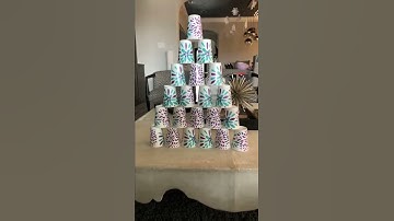 Cup stacking with no hands