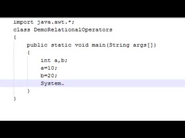 Java Tutorials-Java Operators(Relational Operators part1)