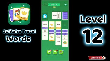 Solitaire Travel Level 12 Answers | Words Puzzle Game 🧩 | Go Answer