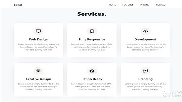 Responsive Services Section Using HTML/CSS & BOOTSTRAP || Part 3