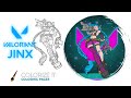 Jinx coloring page | Arcane coloring book | Valorant and League of Legends