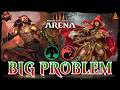 BIG PROBLEMS | MTG Arena - Gruul Stompy Ramp Aggro MYTHIC RANK Standard Deck OMENPATHS/Spider-Man